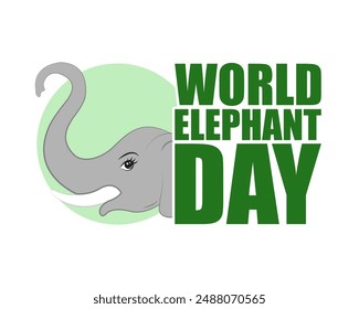 Vector illustration of World Elephant Day social media feed template