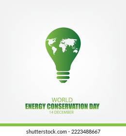 Vector Illustration of World Energy Conservation Day. Simple and Elegant Design