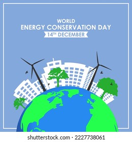 Ilustración vectorial del Día Mundial de la Conservación de la Energía