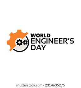 Vector illustration World Engineer's day for greeting card, logo or icon template