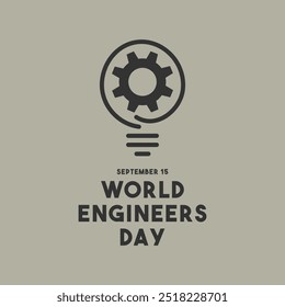 Vector Illustration of World Engineers Day. September 15. Flat design vector. Eps 10