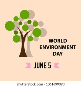 Vector illustration for World Environment Day with stylish tree