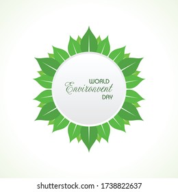Vector  Illustration for World Environment day concept logo design - 5th June World Environment day Awareness Idea Campaign.
