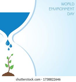 Vector  Illustration for World Environment day concept logo design - 5th June World Environment day Awareness Idea Campaign.
