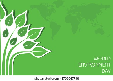 Vector  Illustration for World Environment day concept logo design - 5th June World Environment day Awareness Idea Campaign.
