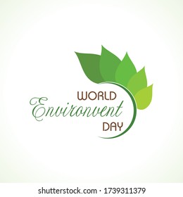 Vector  Illustration for World Environment day concept logo design - 5th June World Environment day Awareness Idea Campaign.
