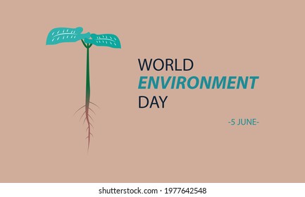 vector illustration of world environment day, a tree that will grow