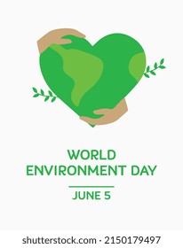Vector illustration of World Environment Day. Message about the preservation of nature. Awareness and Education. For social media, print, poster.
