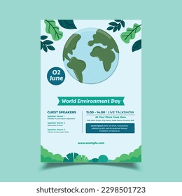 Vector Illustration of World Environment Day Flyer Poster