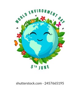 Vector illustration of World Environment Day social media feed template