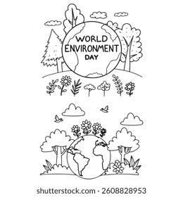  Vector illustration of world environment day 