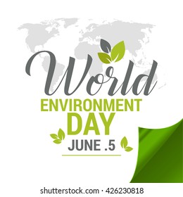 Vector  illustration of  World Environment Day.