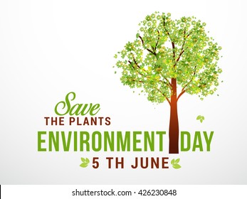 Vector  illustration of  World Environment Day.