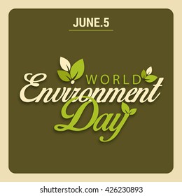 Vector  illustration of  World Environment Day.