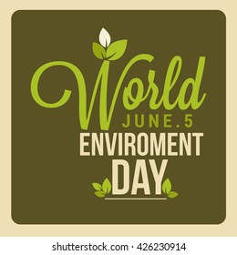 Vector  illustration of  World Environment Day.