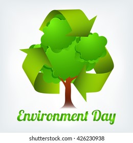 Vector  illustration of  World Environment Day.