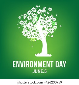 Vector  illustration of  World Environment Day.
