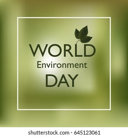 Vector illustration of a World Environment Day.