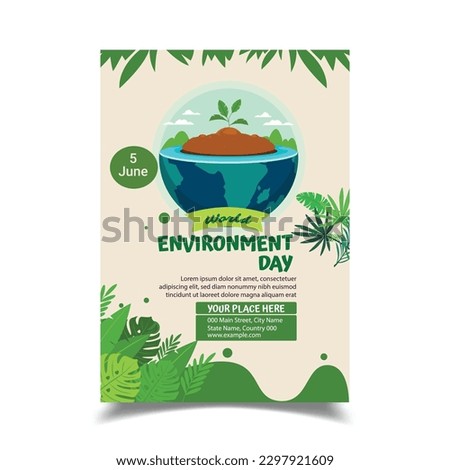 Vector Illustration of World Environment Day Flyer Poster