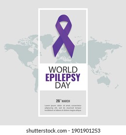 Vector Illustration of World Epilepsy Day. Purple Day. For a poster and banner. 
