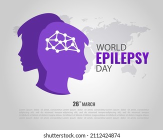 Vector Illustration of World Epilepsy Day. Purple Day.
