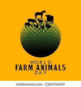Vector illustration of World Farm Animals Day.