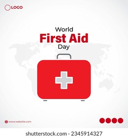 Vector illustration of World First Aid Day banner