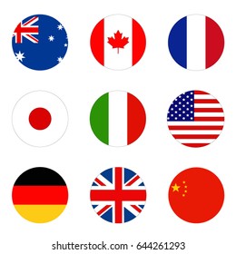 vector illustration of world flags