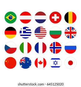 vector illustration of World flags