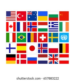 vector illustration of World flags