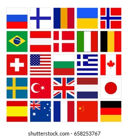 vector illustration of World flags