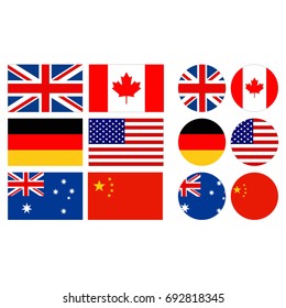 vector illustration of World flags 