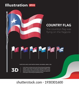 Vektorgrafik von Weltflaggen. Länderflagge