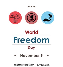 vector illustration for World Freedom Day in november