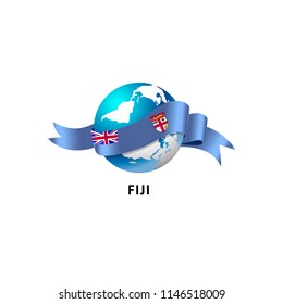 Vector Illustration of a world – world with the fuji flag