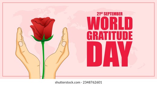 Vector illustration of World Gratitude Day banner