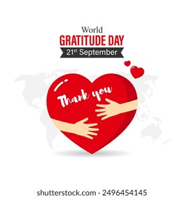 Vector illustration of World Gratitude Day social media feed template