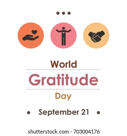 vector illustration for  world gratitude day in September