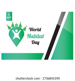 Vector illustration for World Habitat Day background.