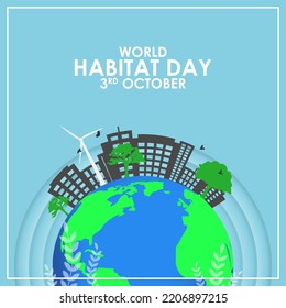 Vector illustration for World Habitat Day banner