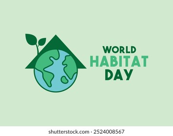 Vector Illustration of World Habitat Day. Flat design vector. Eps 10.