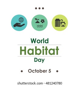 vector illustration for World Habitat Day in october