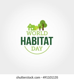 Vector illustration for World Habitat Day. Suitable for greeting card, poster and banner.