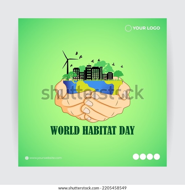 Vector\
illustration for World Habitat Day\
banner