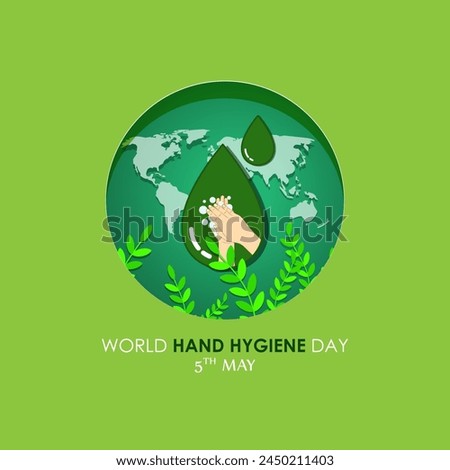 Vector illustration of World Hand Hygiene Day social media feed template