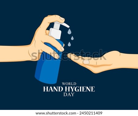 Vector illustration of World Hand Hygiene Day social media feed template