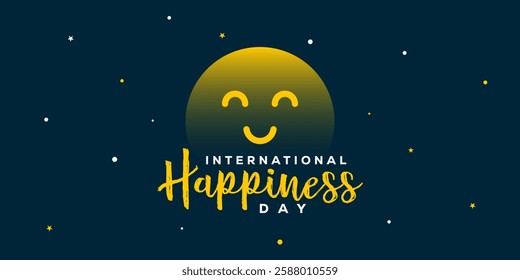vector illustration of world happiness day poster or banner design
