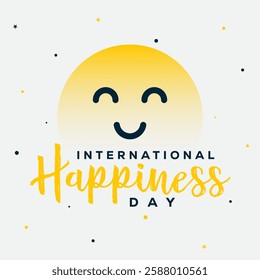 vector illustration of world happiness day poster or banner design
