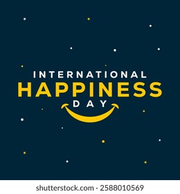 vector illustration of world happiness day poster or banner design
