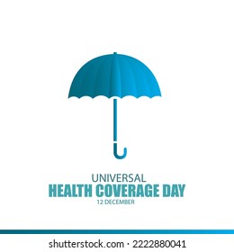 Ilustración vectorial para el Día Mundial de la Cobertura de la Salud. Diseño sencillo y elegante